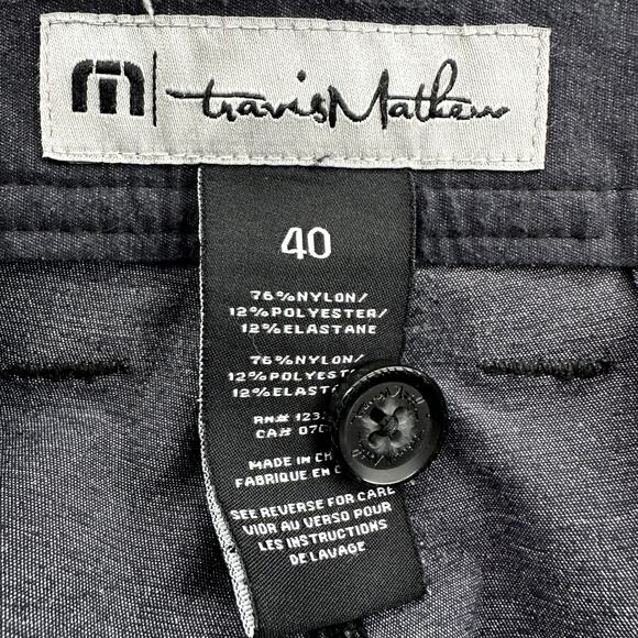 Travis Mathew Beck Chino Shorts Mid Length Lightweight Casual Golf Gray 40 - Picture 3 of 5